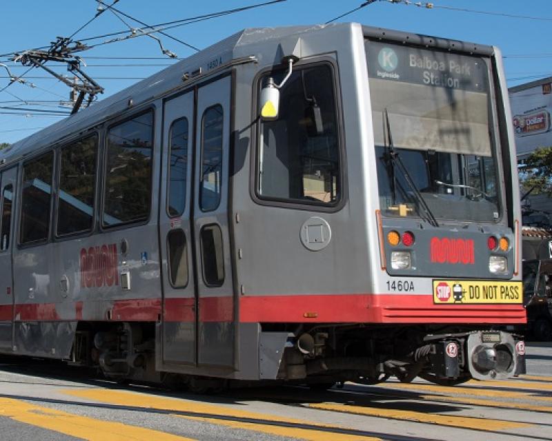 K Igleside train headed for Balboa Park.