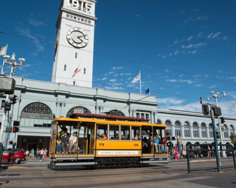 streetcar and ferry building