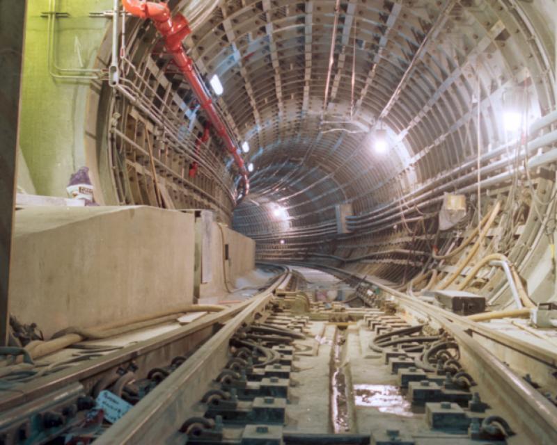 color photo of Muni Metro tunnel