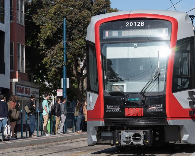 2 car LRV4 picking people up.