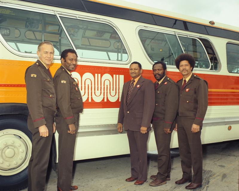 Muni drivers with bus