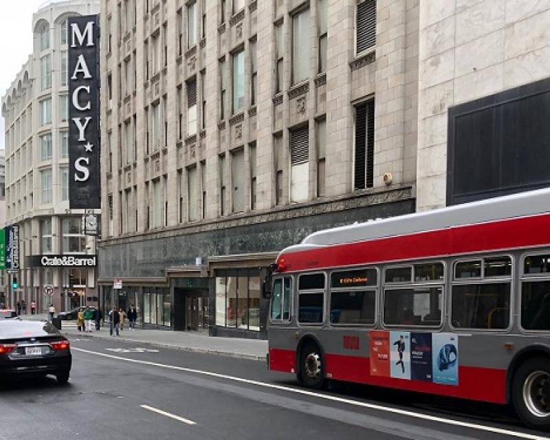 Stockton Street open to cars.