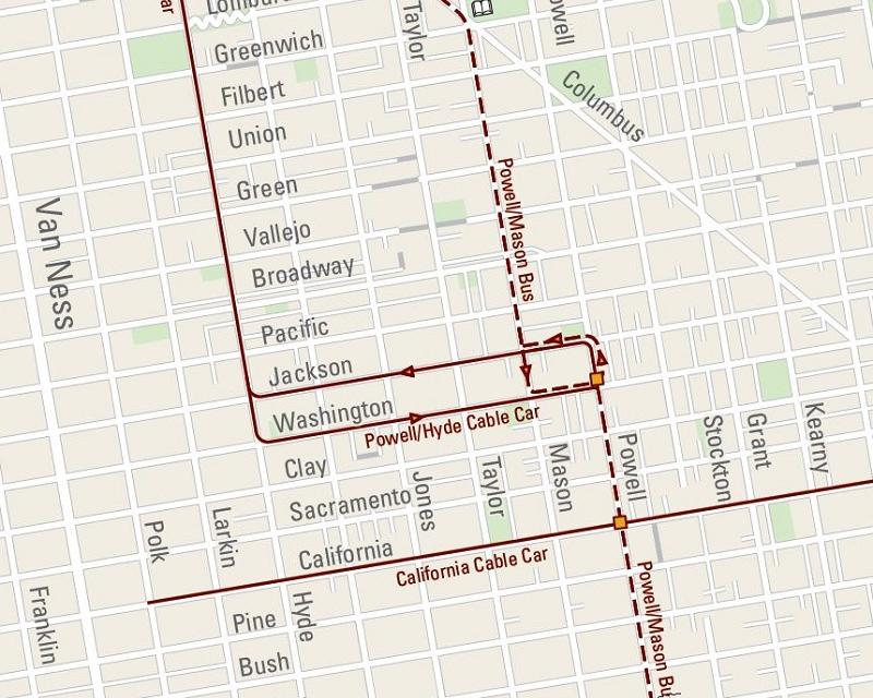 Bus shuttle service for Powell and Mason lines
