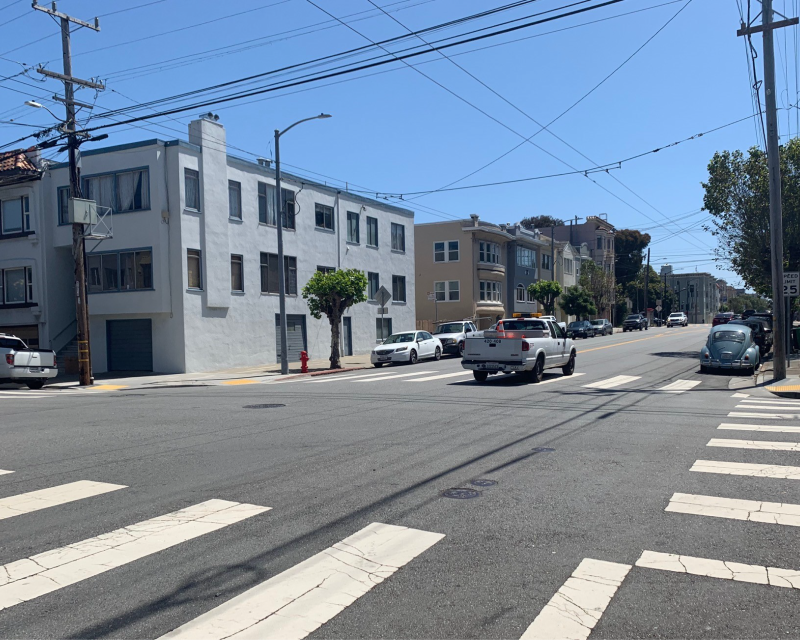 California Street at an intersection 