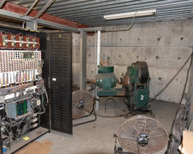 elevator equipment being upgraded