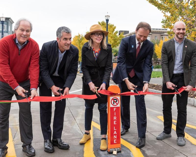 Octavia Patricia's Green Ribbon cutting