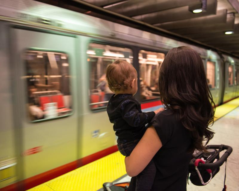 Photo: Muni Metro rail in the subway