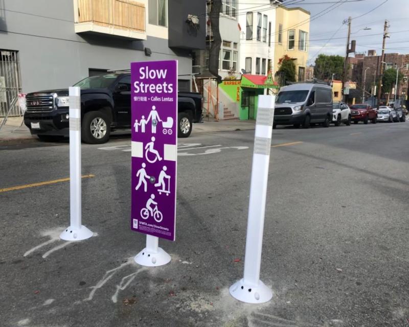 Slow Streets traffic diverter