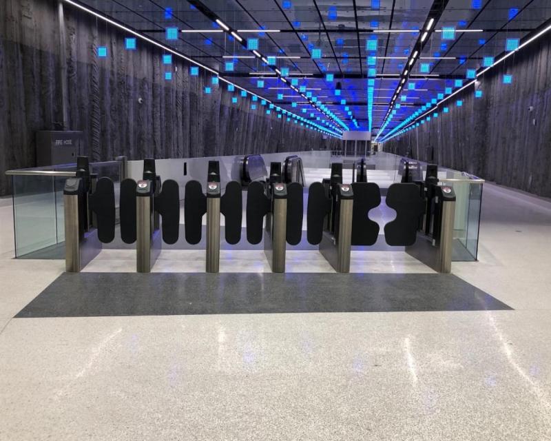 new faregates ready at Central Subway station