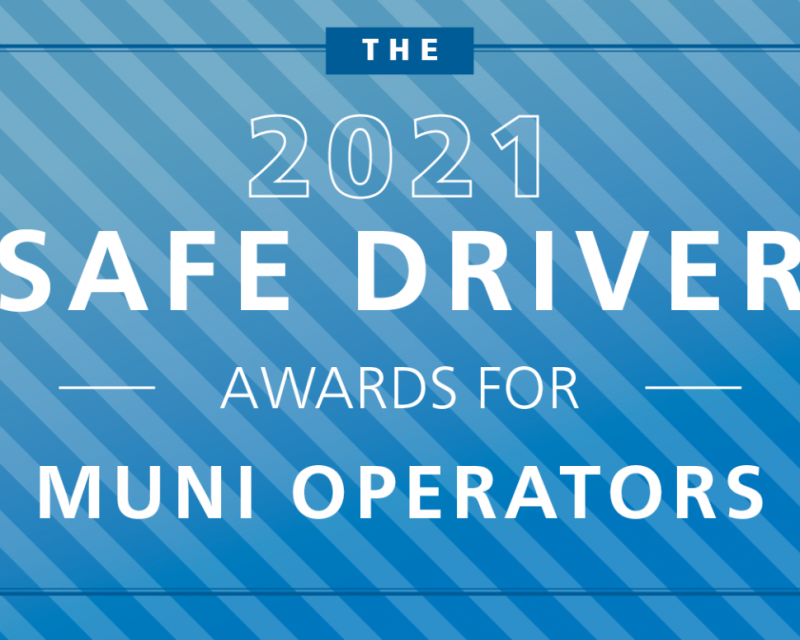 Image of the 2021 Safe Driver Awards for Muni Operators