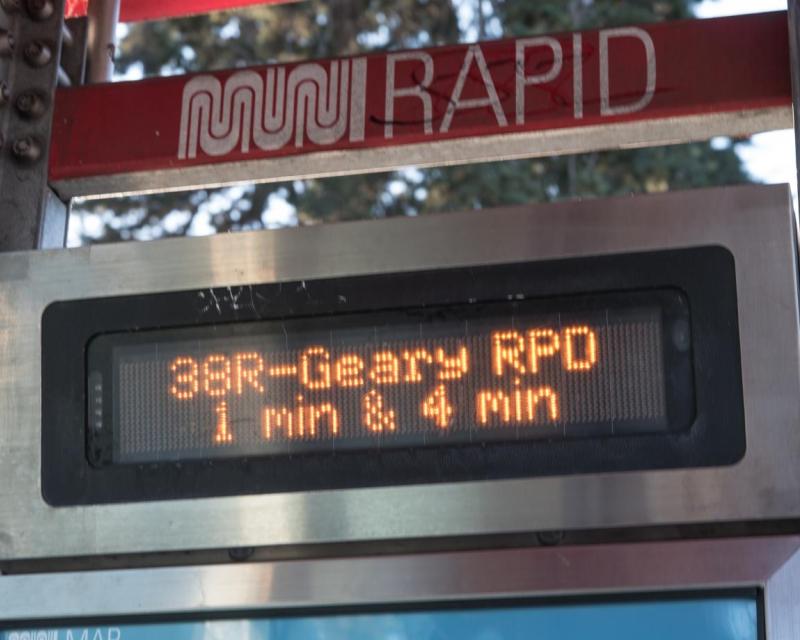 One of 650 Muni displays that will be deactivated due to the nationwide AT&T 3G shutdown on February 22, 2022