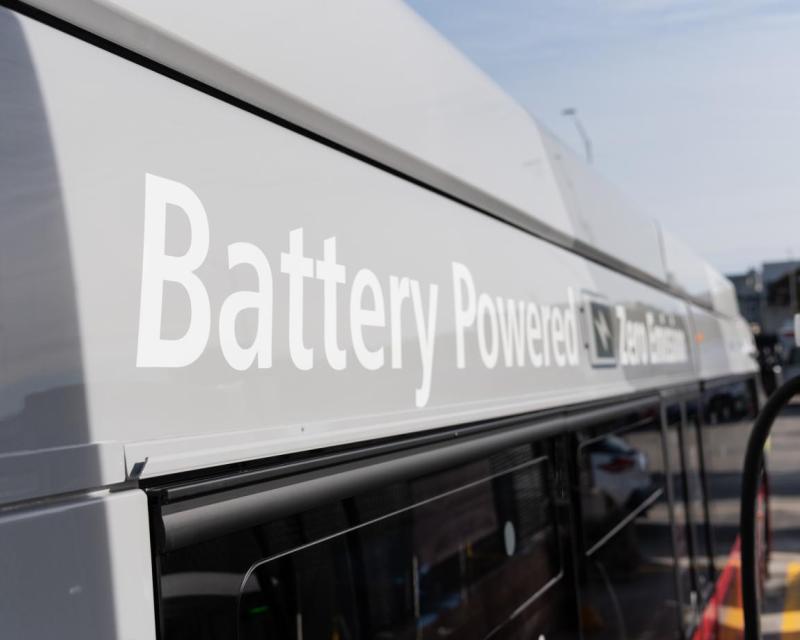 Battery Electric Bus at Woods Station