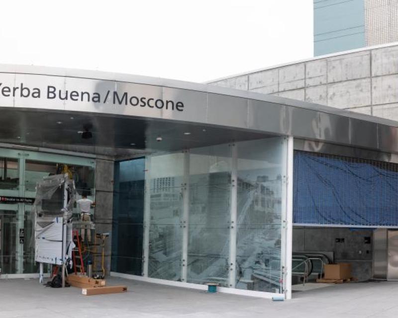 Image of Yerba Buena/Moscone Station street level entrance 