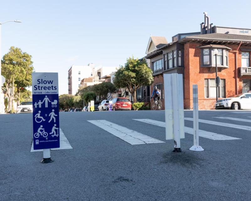 Slow Streets program signs