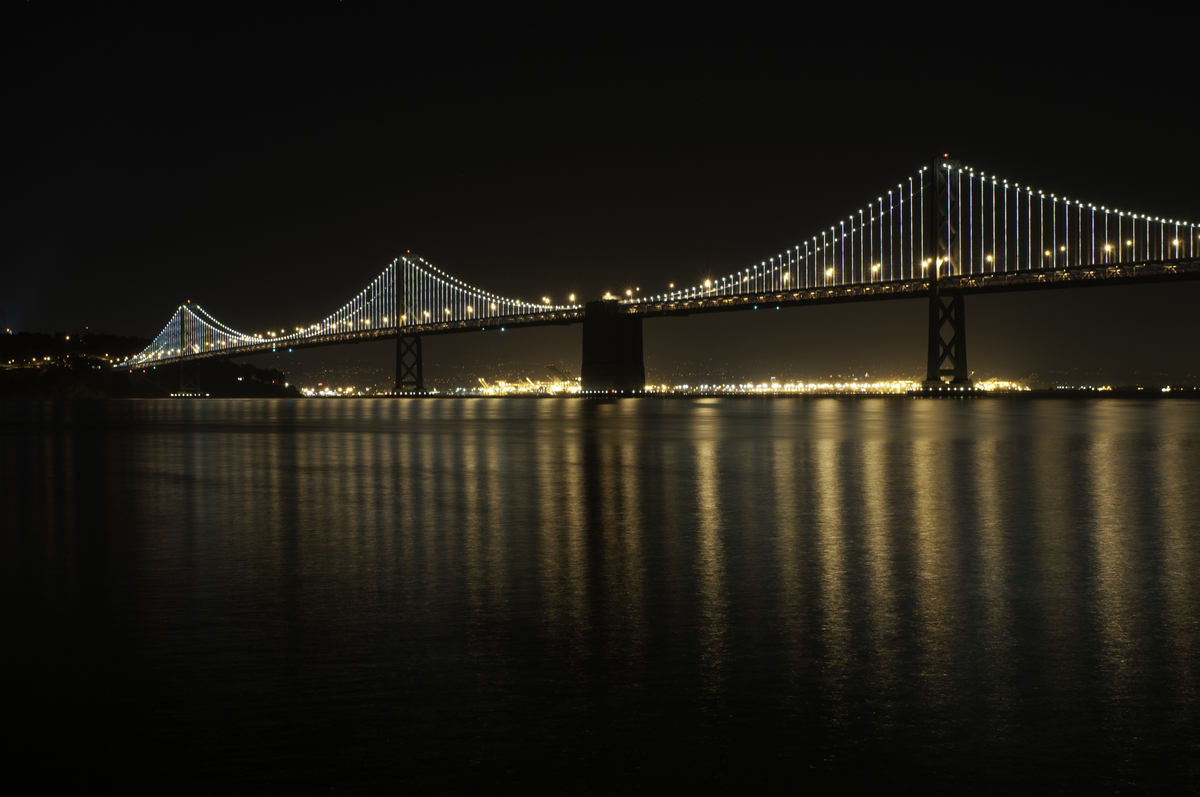 Bay Bridge at night