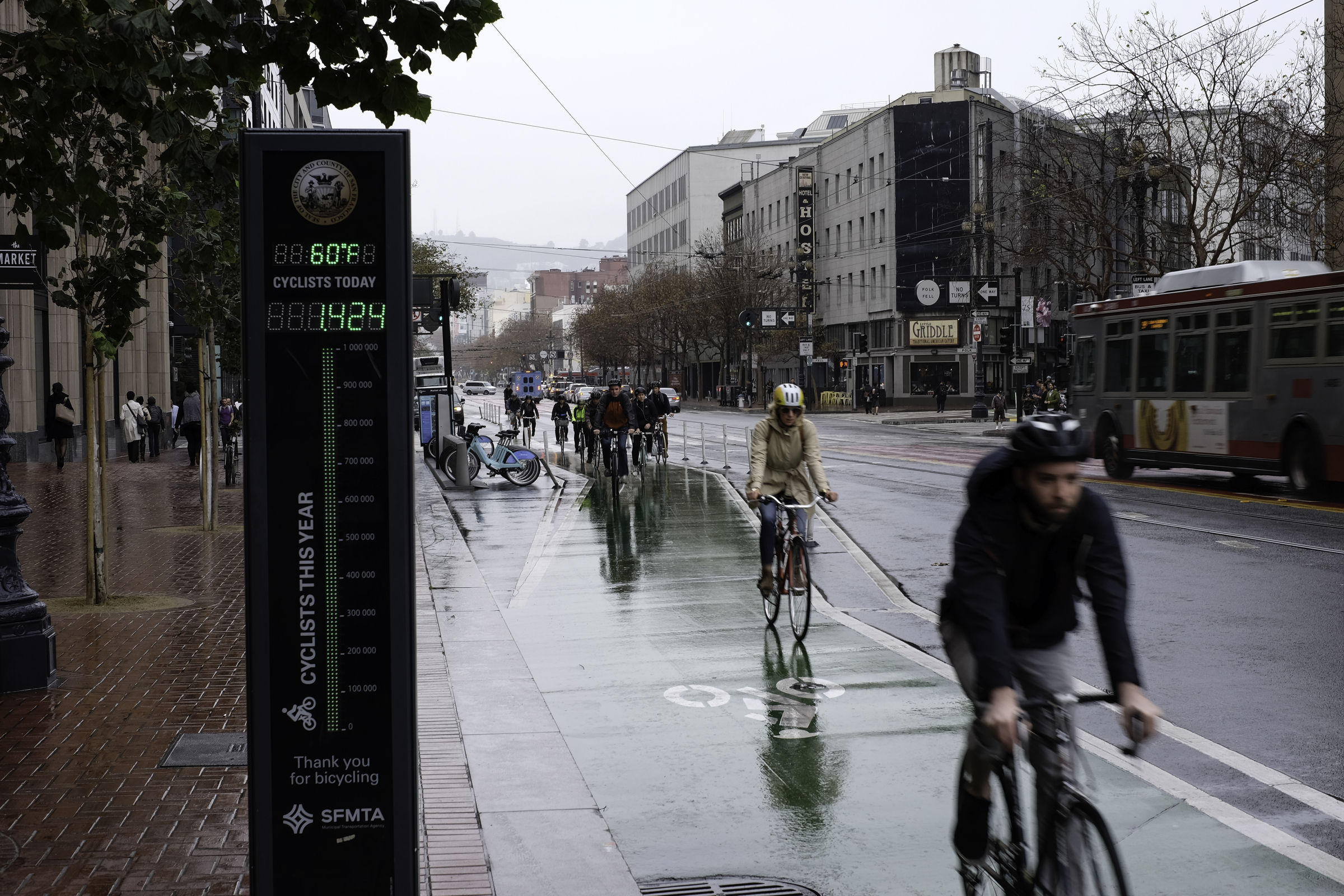 Market St. Bike Counter at 1 million in Dec. 2015