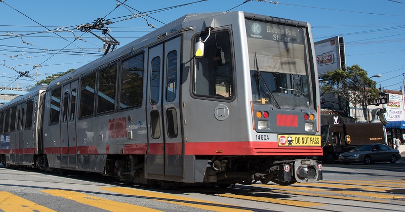 K Igleside train headed for Balboa Park.