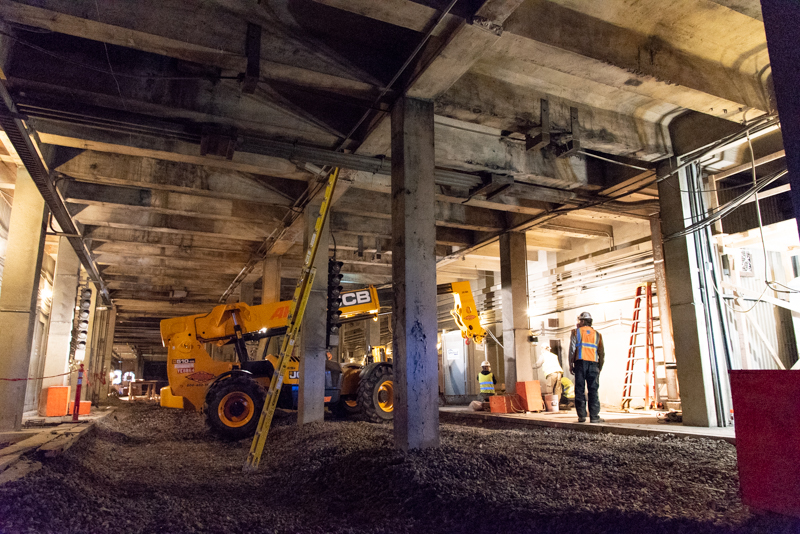 work inside tunnel