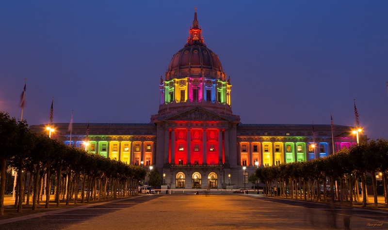 SF City Hall Pride Colors