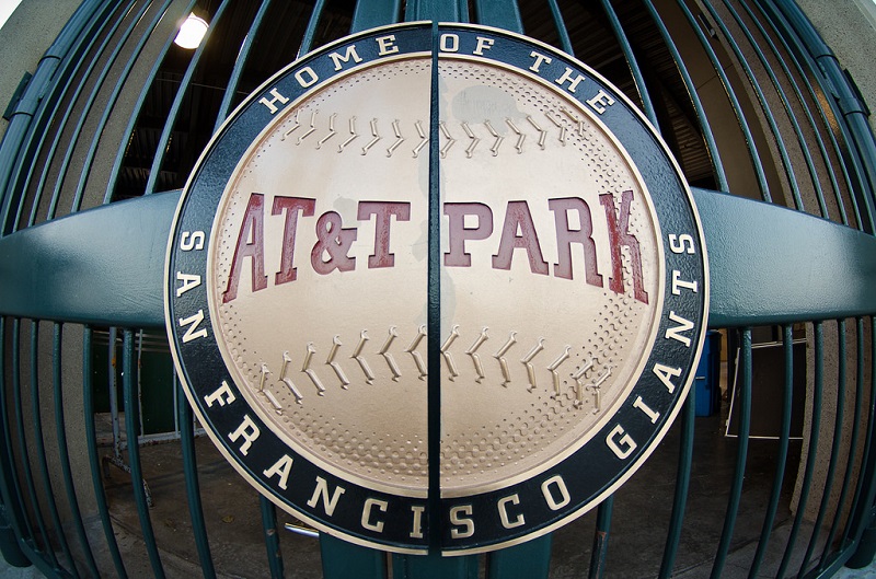 The ballpark entrance gate