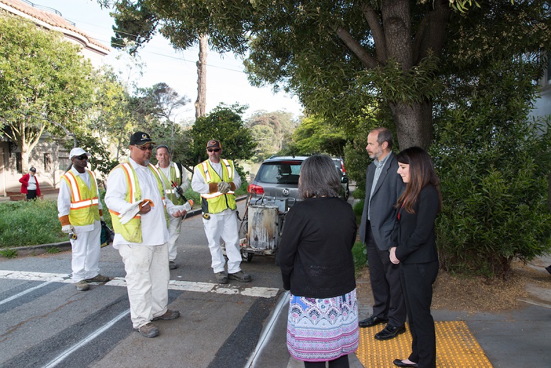 A new crosswalk going in at 12th and Lake.