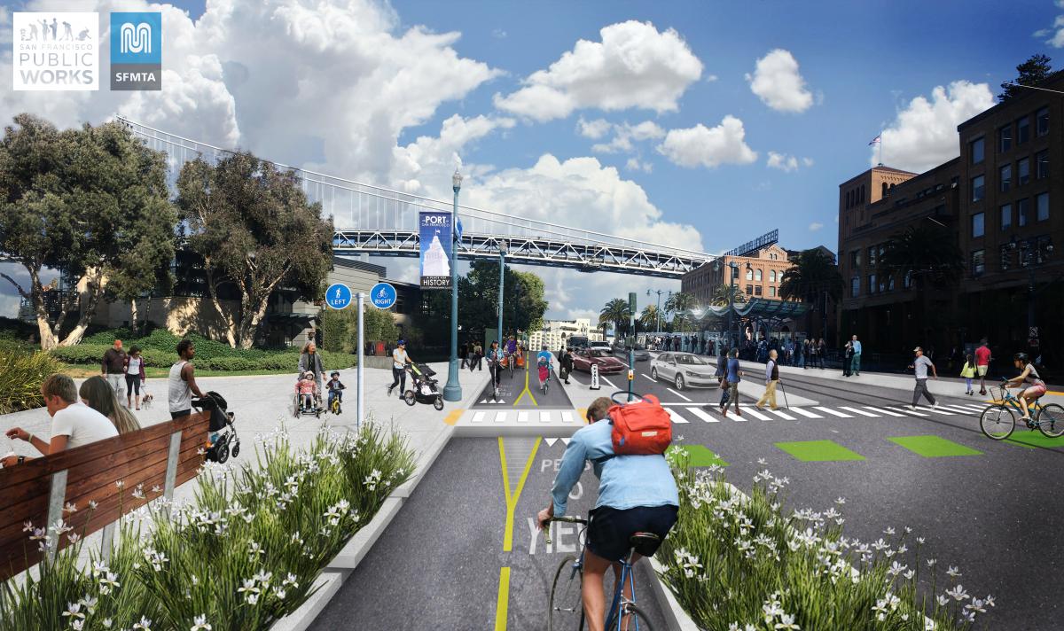 Concept design for The Embarcadero at Folsom St.