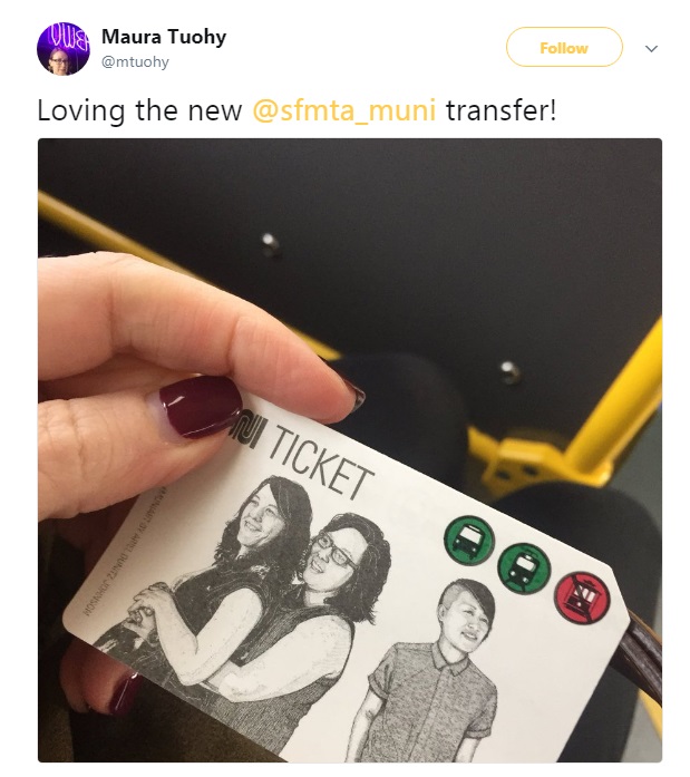 Customer picture of new fare ticket