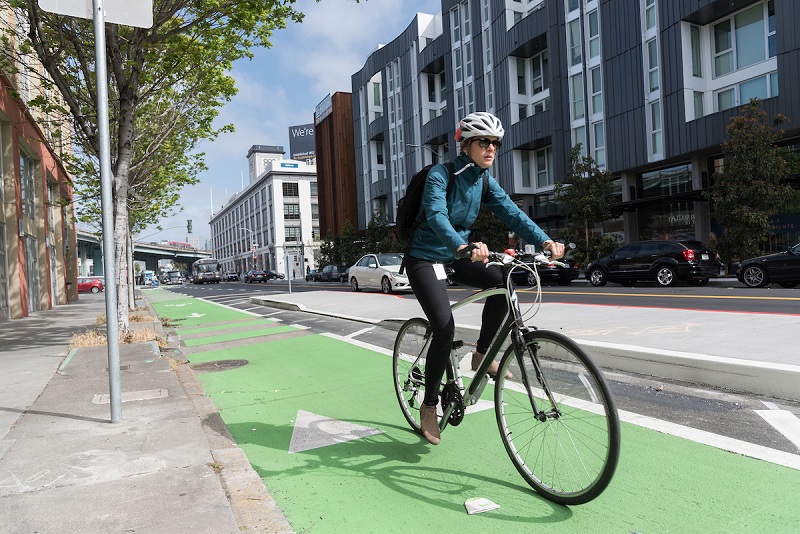 Bike Lane on 8th Street between Harrison and Townsend