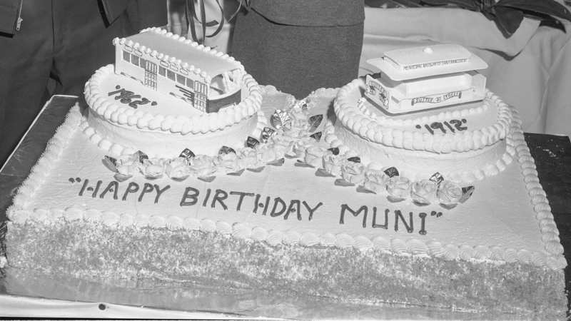 large cake for Muni party