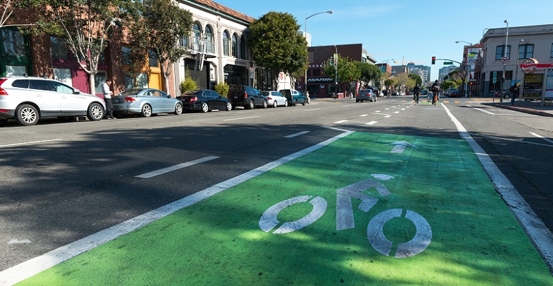 Bike lane SF.