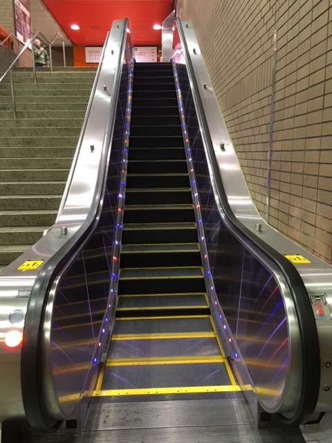 Inbound escalator at Church Station