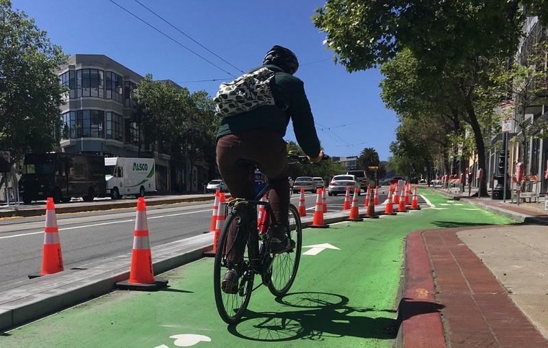 New Market Street bike lane.