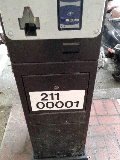 Meter base showing location number