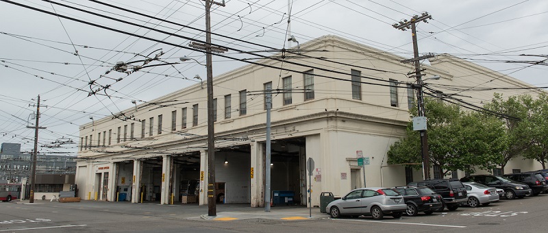 Outside view of the Potrero yard.