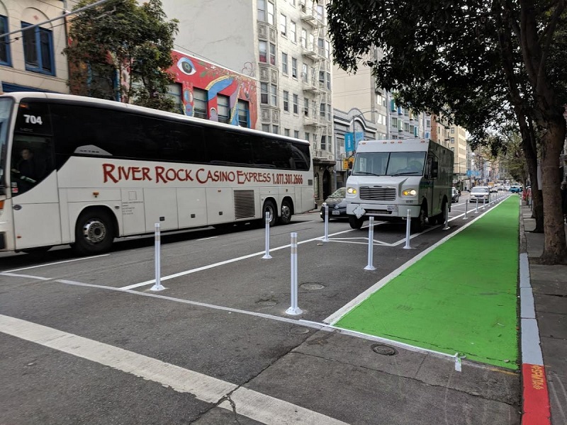 Turk Street bike lane.