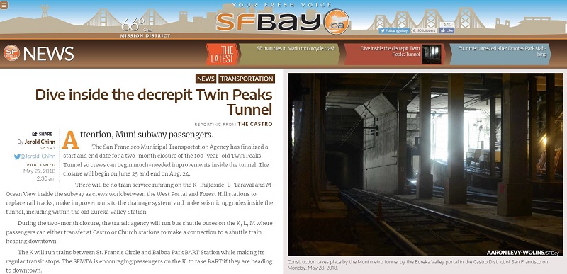 Dive inside the decrepit Twin Peaks Tunnel