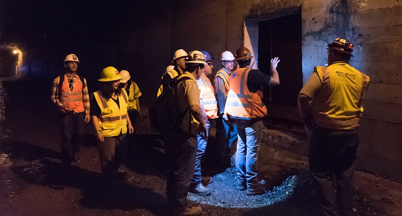 Crews working on the Twin Peaks Tunnel construction.