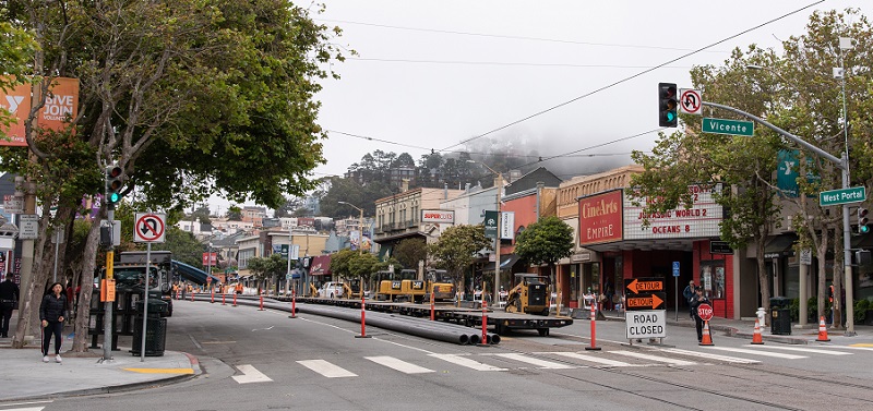 West Portal businesses are open during construction.