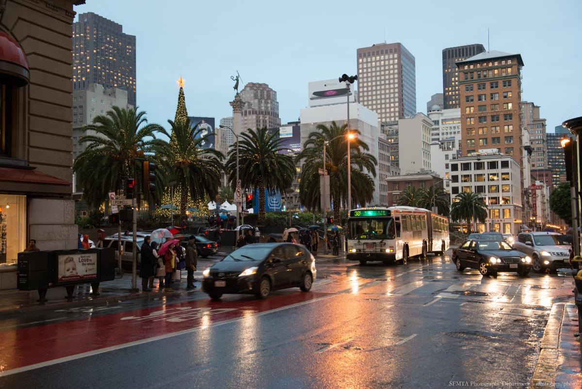 Night scenes at Union Square