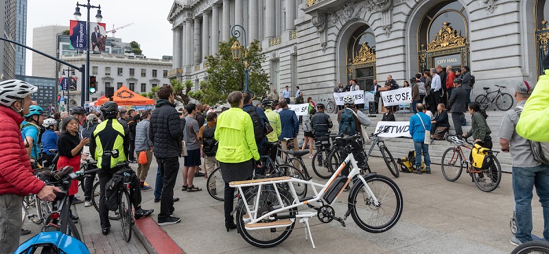 Bike to work day at City Hall