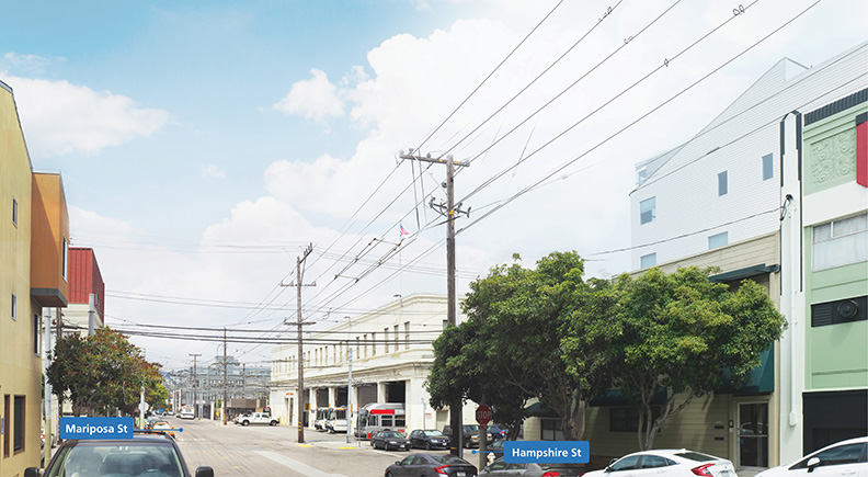 Photo of view of Mariposa Street before the project