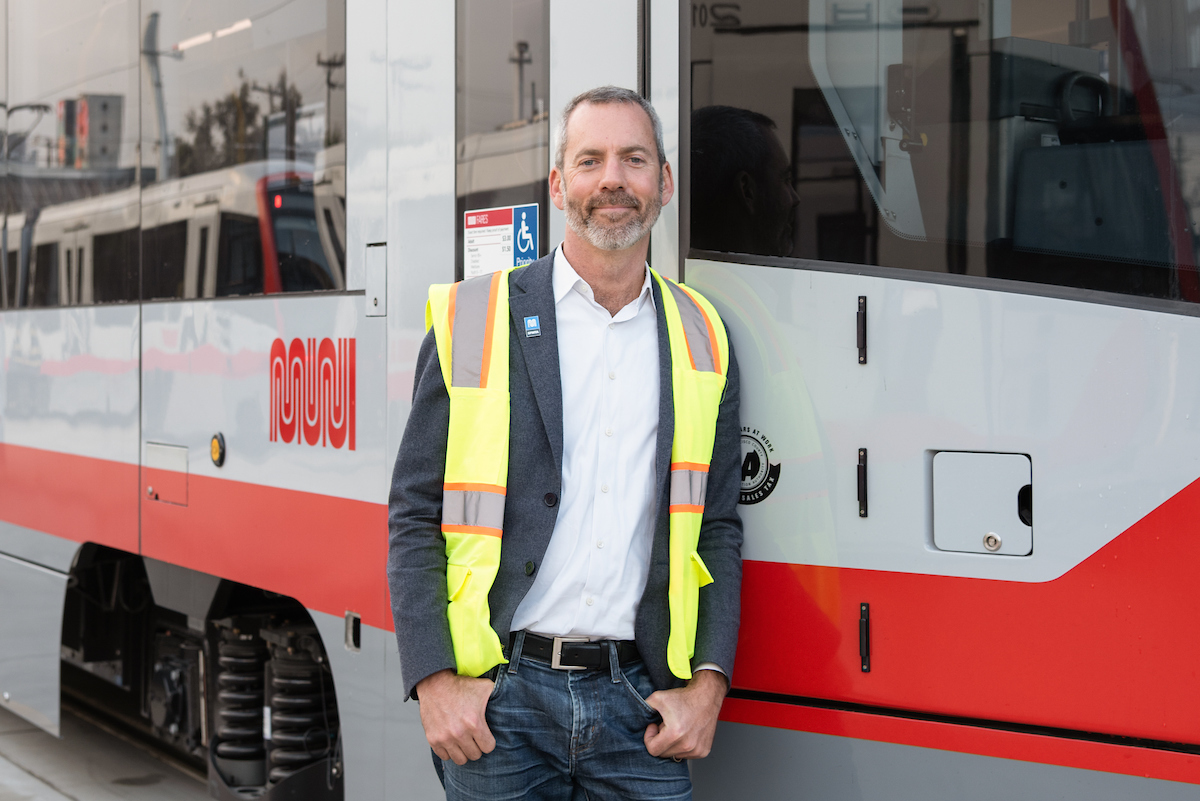 Jeff Tumlin standing next to new LRV4