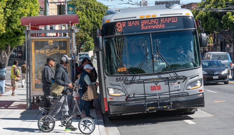 9 San Bruno Rapid picking people up