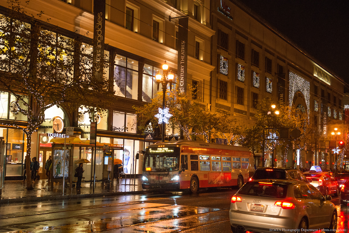 Holiday Cable Car lights