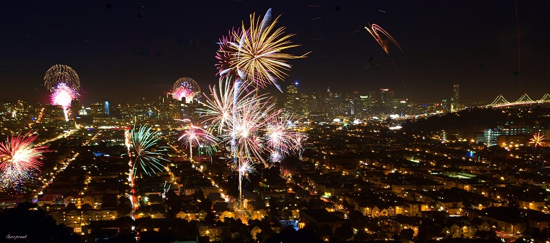 Fireworks over the Mission