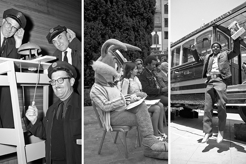 triptych of photos of past bell ringing events