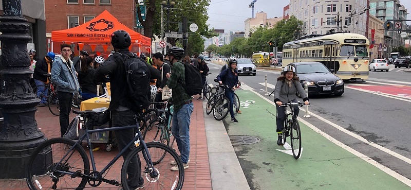 Bike to work day energizer station.