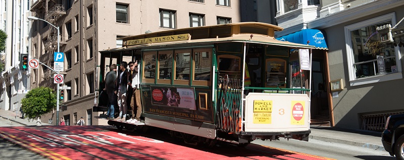 Cable Car on a hill