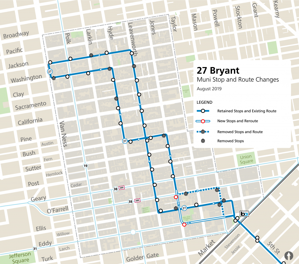 27 service changes map