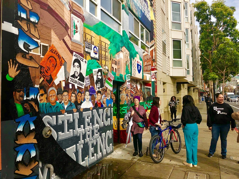 The new mural at the Howard Street near term improvemnets.